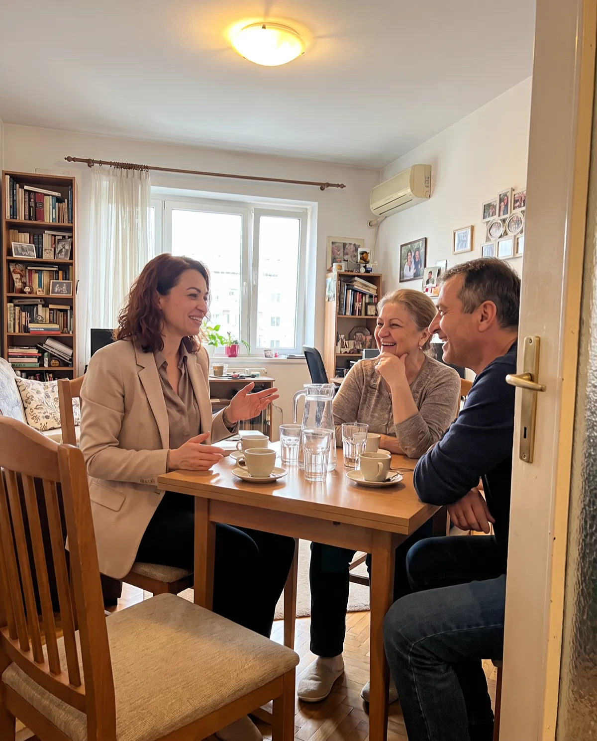 Discuție cu familia clientului